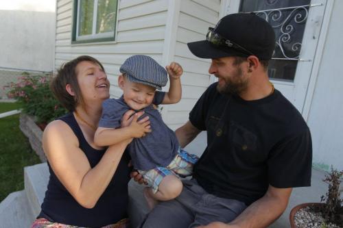 WINNIPEG, MB - Amy Frank with her husband Kenneth and son Sullivan. Attachment parenting. CAROLYN VESELY STORY.  May 17, 2012  BORIS MINKEVICH / WINNIPEG FREE PRESS