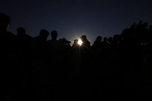 May 20, 2012 - 120520  -  Winnipeggers hit Assiniboine Park to catch a glimpse of a partial eclipse Sunday May 20, 2012.    John Woods / Winnipeg Free Press