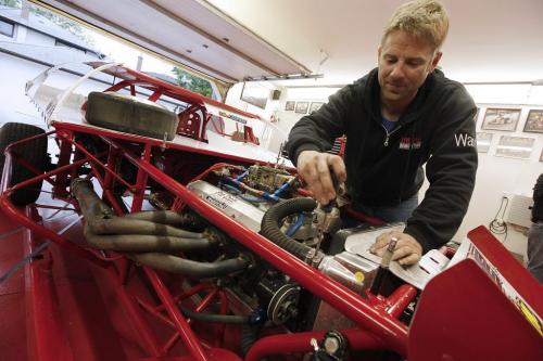 May 22, 2012 - 120522  - On Tuesday May 22, 2012 Ward Imrie works on his 360 Chevy 600hp A Modified car that will be racing in opening night at the Red River Co-Op Speedway on Thursday.  John Woods / Winnipeg Free Press