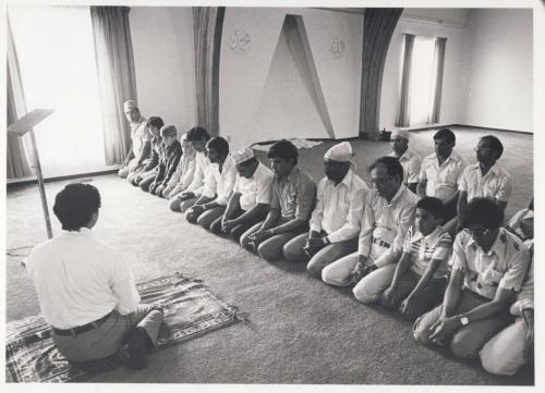 Winnipeg Muslims meet Fridays and Saturdays for services at their mosque in St.Vital. Women worship apart from men. July 21/ 1979 moslems winnipeg free press