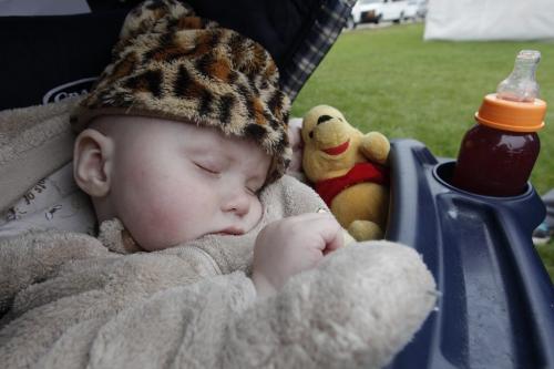 May 27, 2012 - 120527  - Ryder Villeneuve-Dyer takes a nap at the 26th annual Teddy Bear's Picnic at Assiniboine Park Sunday May 27, 2012 .  John Woods / Winnipeg Free Press