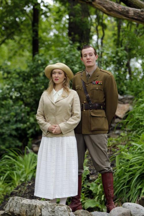 Toby Hughes plays King Henry V and Nadine Pinette plays Kathrine. Shakespeare in the Ruins'. May 28,  2012  BORIS MINKEVICH / WINNIPEG FREE PRESS