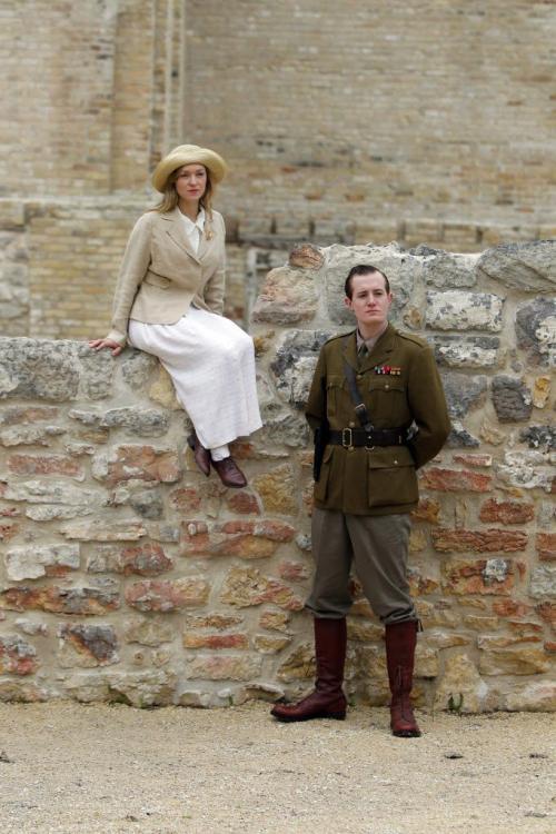 Toby Hughes plays King Henry V and Nadine Pinette plays Kathrine. Shakespeare in the Ruins'. May 28,  2012  BORIS MINKEVICH / WINNIPEG FREE PRESS