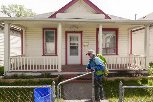 In 2006 Elaine Bishop bought a house in North Point Douglas, just a short walk from the Women's Centre she runs. Story by Randy, FYI 120516 - Wednesday, May 16, 2012 -  Melissa Tait / Winnipeg Free Press