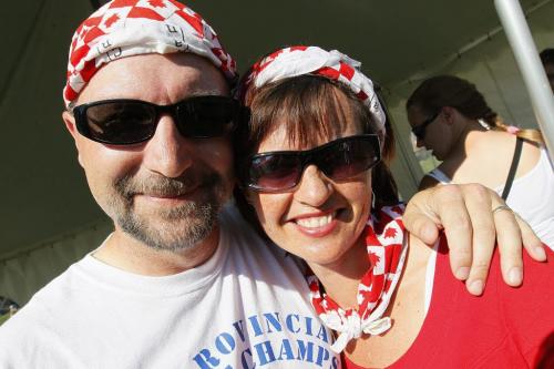 July 1, 2012 - 120701  -  Lisa and Wes Mueller, who were out celebrating Canada Day at Assiniboine Park, comment on their favourite things about Canada Sunday, July 1, 2012.    John Woods / Winnipeg Free Press
