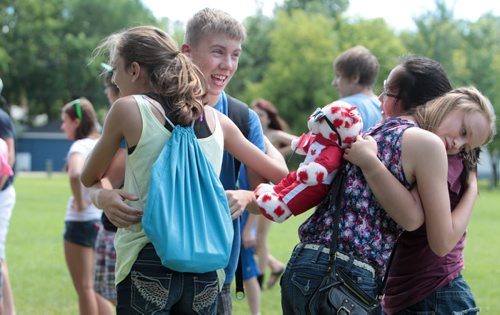 Windsor School Class of 2017 Grade seven students spend their last day of school going for ice cream to the BDI, signing year books and saying goodbye's to their grade seven classmates that are moving on to high school and Han an exchange student who is going home after spending a year with her classmates in Canada. See Doug Speirs story. Also see more photo's taken June 20.  June 29,  2012 (Ruth Bonneville/Winnipeg Free Press)