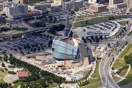 The new Human Rights Museum. Aerial photos of Winnipeg. July 3, 2012  BORIS MINKEVICH / WINNIPEG FREE PRESS CMHR