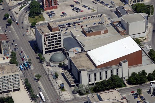 AERIAL PHOTOS OVER WINNIPEG- The planetarium and Centennial Concert Hall. July 3, 2012  BORIS MINKEVICH / WINNIPEG FREE PRESS