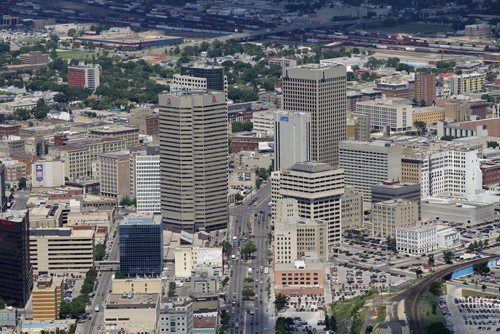 Aerial photos of Winnipeg. Winnipeg Skyline. July 3, 2012  BORIS MINKEVICH / WINNIPEG FREE PRESS