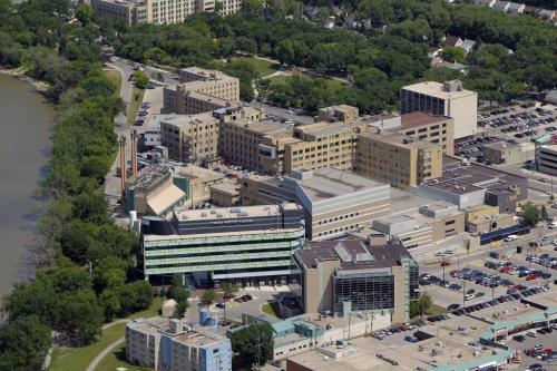 Aerial photos of Winnipeg.  St. Boniface Hospital. July 3, 2012  BORIS MINKEVICH / WINNIPEG FREE PRESS