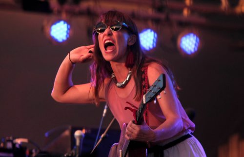 Feist performs on the Main Stage at the 39th annual Winnipeg Folk Festival at Birds Hill Park Wednesday night.  July 04,  2012 (Ruth Bonneville/Winnipeg Free Press)
