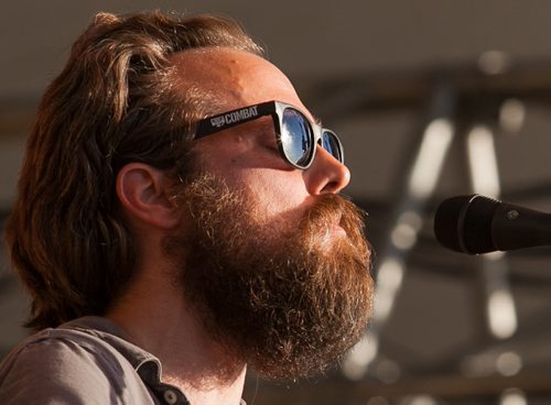 Sam Beam, the American singer-songwriter known as Iron and Wine, performs Sunday evening at the 2012 Winnipeg Folk Festival main stage. 120708 - Sunday, July 08, 2012 -  Melissa Tait / Winnipeg Free Press