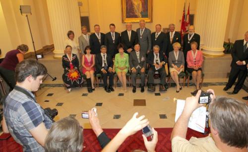 The Order of Manitoba awards given out at the Leg. Group shot. July 12, 2012 BORIS MINKEVICH / WINNIPEG FREE PRESS