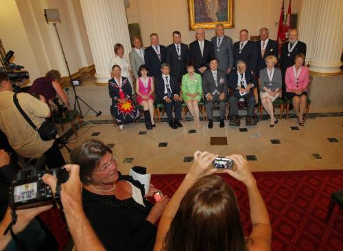 The Order of Manitoba awards given out at the Leg. Group shot. July 12, 2012  BORIS MINKEVICH / WINNIPEG FREE PRESS