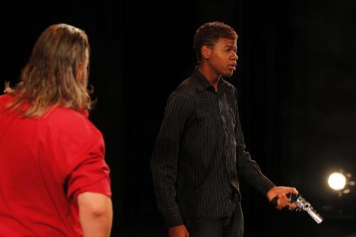 FRINGE FESTIVAL -Resonator Theatrical - Revolver 101- Rob Brown and Lacina Dembele.  July 17, 2012  BORIS MINKEVICH / WINNIPEG FREE PRESS