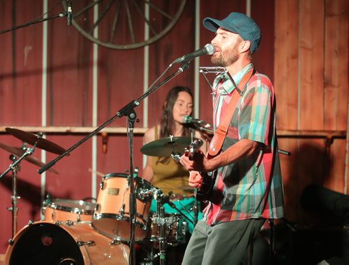 Brandon Sun The husband and wife duo of Tricia and Danny Turner, known as the Young Pixels, opening the kick-off concert for the Brandon Folk and Music Festival on Thursday night at the Great Western Roadhouse. The annual festival will begin on Friday with the gates opening at 6 pm. (Bruce Bumstead/Brandon Sun)