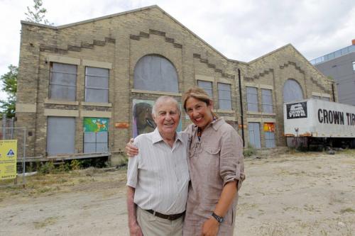 David Mackling used to work in the James Street Pumping station. Here he is at the location with reporter Lisa Abram. July 31, 2012  BORIS MINKEVICH / WINNIPEG FREE PRESS