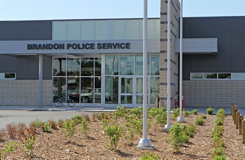 Brandon Sun 02082012 The new Brandon Police Services headquarters building on Victoria Ave. is seen on Thursday. (Tim Smith/Brandon Sun)