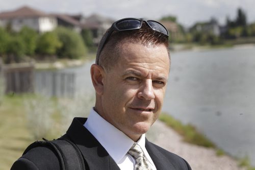 Darrell Ackman is running in the Fort Whyte provincial byelection taking place in September. Ackman, 43, is on bail after being charged by Winnipeg police earlier this summer for allegedly recruiting girls to appear in porn videos and work in the sex trade.   (WAYNE GLOWACKI/WINNIPEG FREE PRESS) Winnipeg Free Press  August 27 2012
