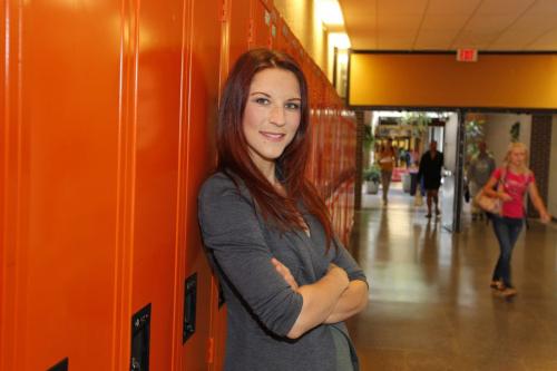 Kim Babij poses for a photo at RRCC. September 4, 2012  BORIS MINKEVICH / WINNIPEG FREE PRESS