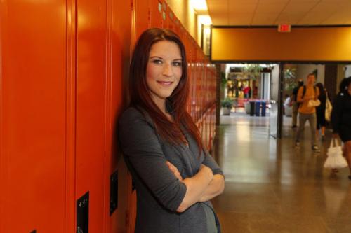 Kim Babij poses for a photo at RRCC. September 4, 2012  BORIS MINKEVICH / WINNIPEG FREE PRESS