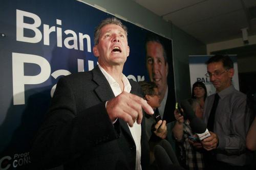 September 4, 2012 - 120904  -  Brian Pallister, leader of the Manitoba PC party, speaks to supporters after winnine a by-election in Fort Whyte Tuesday September 4, 2012.    John Woods / Winnipeg Free Press