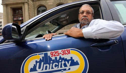 Gurmail Mangat, President of the Unicity Taxi board of directors, outside Whiskey Dix, Friday, September 7, 2012. Unicity and Duffy's have stated that they will not service bars starting tonight. (TREVOR HAGAN/WINNIPEG FREE PRESS)