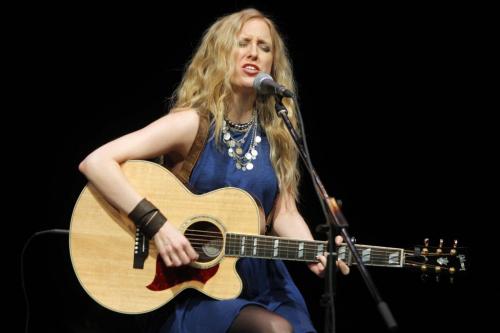 Cat Jahnke performs at the press conference for Culture Days at PTE at Portage Place. September 14, 2012  BORIS MINKEVICH / WINNIPEG FREE PRESS