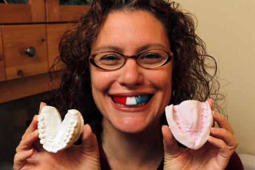 Pauline Simundson started a company that makes custome mouth guards for people. Whe lives in Warren, Manitoba. September 25, 2012  BORIS MINKEVICH / WINNIPEG FREE PRESS