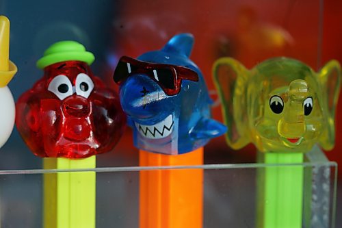 BORIS MINKEVICH / WINNIPEG FREE PRESS 070314 Gordon Mackintosh has a PEZ collection. He has 347 PEZ in his collection. 36 candies per PEZ = 12,492