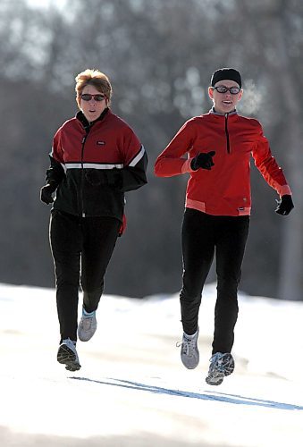 BORIS MINKEVICH / WINNIPEG FREE PRESS  070315 Dianne Pettitt and Kim Redden run. Photos taken for Shamona Harnett story.
