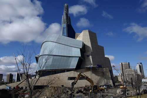 Stdup  landscaping begins - Museum For Human Rights construction continues  KEN GIGLIOTTI  / WINNIPEG FREE PRESS  / Oct 11  2012 CMHR