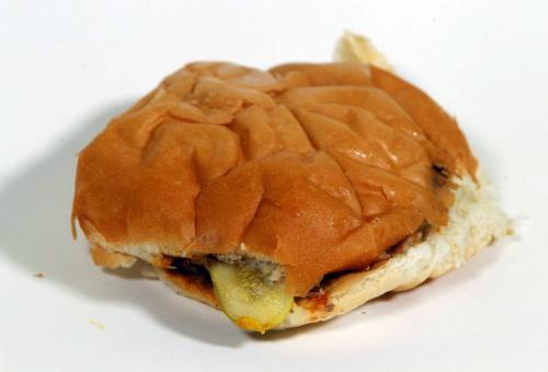 A cheeseburger from George's. October 11, 2012  BORIS MINKEVICH / WINNIPEG FREE PRESS