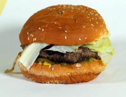 A cheeseburger from Eddie's. October 11, 2012  BORIS MINKEVICH / WINNIPEG FREE PRESS
