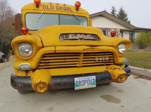 CLASSIC CAR - Randy Klym's 1957 GMC school bus. October 16, 2012  BORIS MINKEVICH / WINNIPEG FREE PRESS