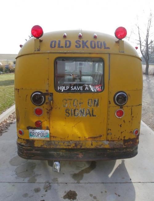 CLASSIC CAR - Randy Klym's 1957 GMC school bus. October 16, 2012  BORIS MINKEVICH / WINNIPEG FREE PRESS