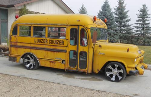 CLASSIC CAR - Randy Klym's 1957 GMC school bus. October 16, 2012  BORIS MINKEVICH / WINNIPEG FREE PRESS