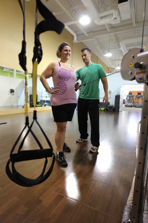 Tammy Ducharme has lost over 100 pounds since April with the help of personal trainer Jordan Cierciwa.  She kept logs of her progress from her first day - Monday, April 16the at 7:50pm, wieghing 354.2 lbs to Tuesday,, Oct 30,  at 6:07am at 245.8 lbs. Ducharme shares her routine and her challenges with others on her blog. See Shamona Harnett fitness story.  Oct 31, 2012 - (RUTH BONNEVILLE / WINNIPEG FREE PRESS)   Ruth Bonneville