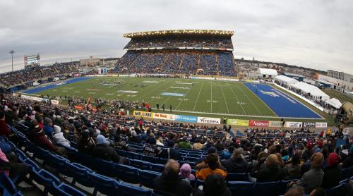 The Winnipeg Blue Bombers' against the Montreal Alouettes' in the final game at Canad Inns Stadium, Saturday, November 3, 2012. (TREVOR HAGAN/WINNIPEG FREE PRESS)