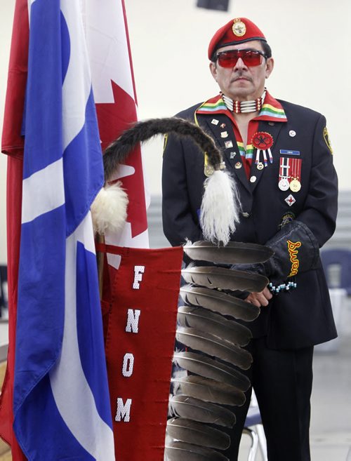 Melvin Swan, First Nations Veteran prior to the ceremony Honouring Our Veterans Pow Wow held at Indian & Metis Friendship Centre Thursday. (Note he may not be in attendance at the event because of his health.)For  Carol Sanders  story  (WAYNE GLOWACKI/WINNIPEG FREE PRESS) Winnipeg Free Press  Nov. 8    2012