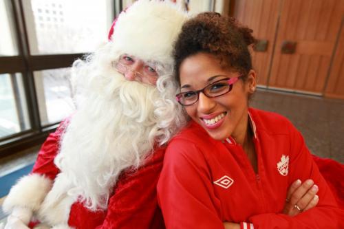 Santa Claus and Desiree Scott are teaming up this year  for Winnipeg's  annual Santa Claus Parade which takes place on Nov 17 along Portage Ave.  See Jen Skerritt's story. Nov 6, 2012 - (RUTH BONNEVILLE / WINNIPEG FREE PRESS)