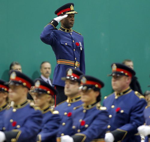 Police Chief Clunis salutes the new grads at the Convention Centre. November 9, 2012  BORIS MINKEVICH / WINNIPEG FREE PRESS