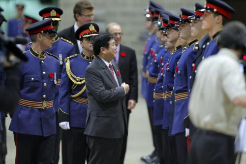 Police Grad at the Convention Centre. Various photos from the event. Luit. Gov. Lee inspects the troops. November 9, 2012  BORIS MINKEVICH / WINNIPEG FREE PRESS