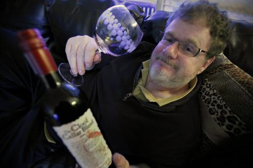 November 11, 2012 - 121111  -  Doug Speirs is photographed with his favourite wine The Cloof Cellar Blend in Winnipeg Sunday, November 11, 2012.  John Woods / Winnipeg Free Press  Re: Favourite wine column