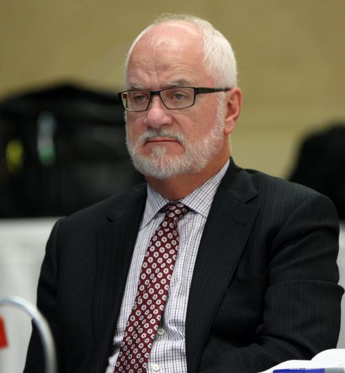 Chair Terry Sageant at the Clean Environment Commission at the Winnipeg Convention Centre Wednesday- See Bruce Owen story November 14, 2012 (JOE BRYKSA / WINNIPEG FREE PRESS)