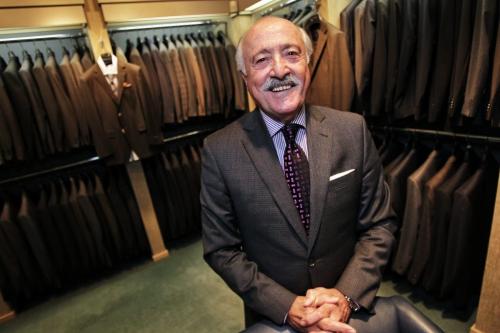 Vittorio Rossi who has been in the clothiers business for over 20 years has sold his business to his partners and is retiring.  121120 November 20, 2012 Mike Deal / Winnipeg Free Press