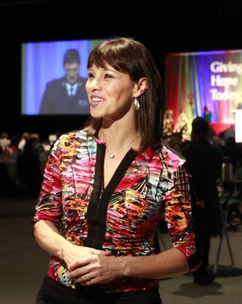 Olympic Speed Skating Gold Medalist Catriona Le May Doan was the key note speaker at the The Salvation Army's 8th Annual Hope In the City Breakfast Wednesday held at the Winnipeg Convention Centre. The Salvation Army also kicked off its annual Christmas Kettle and Toy Mountain Campaigns at the event. (WAYNE GLOWACKI/WINNIPEG FREE PRESS) Winnipeg Free Press  Nov. 21   2012
