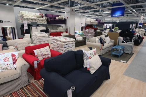Livingroom section in the new Ikea Winnipeg Wednesday. The store will have its grand opening to the public on Nov 28, 2012- The store is 390,000 sq feet and will be the third largest in Canada-See Geoff Kirybson story- November 21, 2012   (JOE BRYKSA / WINNIPEG FREE PRESS)