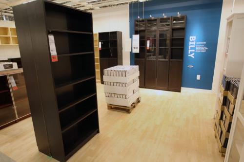 Famous Ikea Billy bookcases in the new Ikea Winnipeg Wednesday. The store will have its grand opening to the public on Nov 28, 2012- The store is 390,000 sq feet and will be the third largest in Canada-See Geoff Kirybson story- November 21, 2012   (JOE BRYKSA / WINNIPEG FREE PRESS)