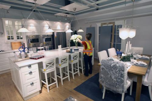 Workers make things perfect  in the new Ikea Winnipeg Wednesday. The store will have its grand opening to the public on Nov 28, 2012- The store is 390,000 sq feet and will be the third largest in Canada-See Geoff Kirybson story- November 21, 2012   (JOE BRYKSA / WINNIPEG FREE PRESS)